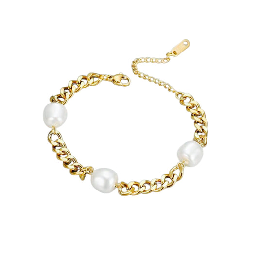Golden Pearl Armband | 18K vergoldet